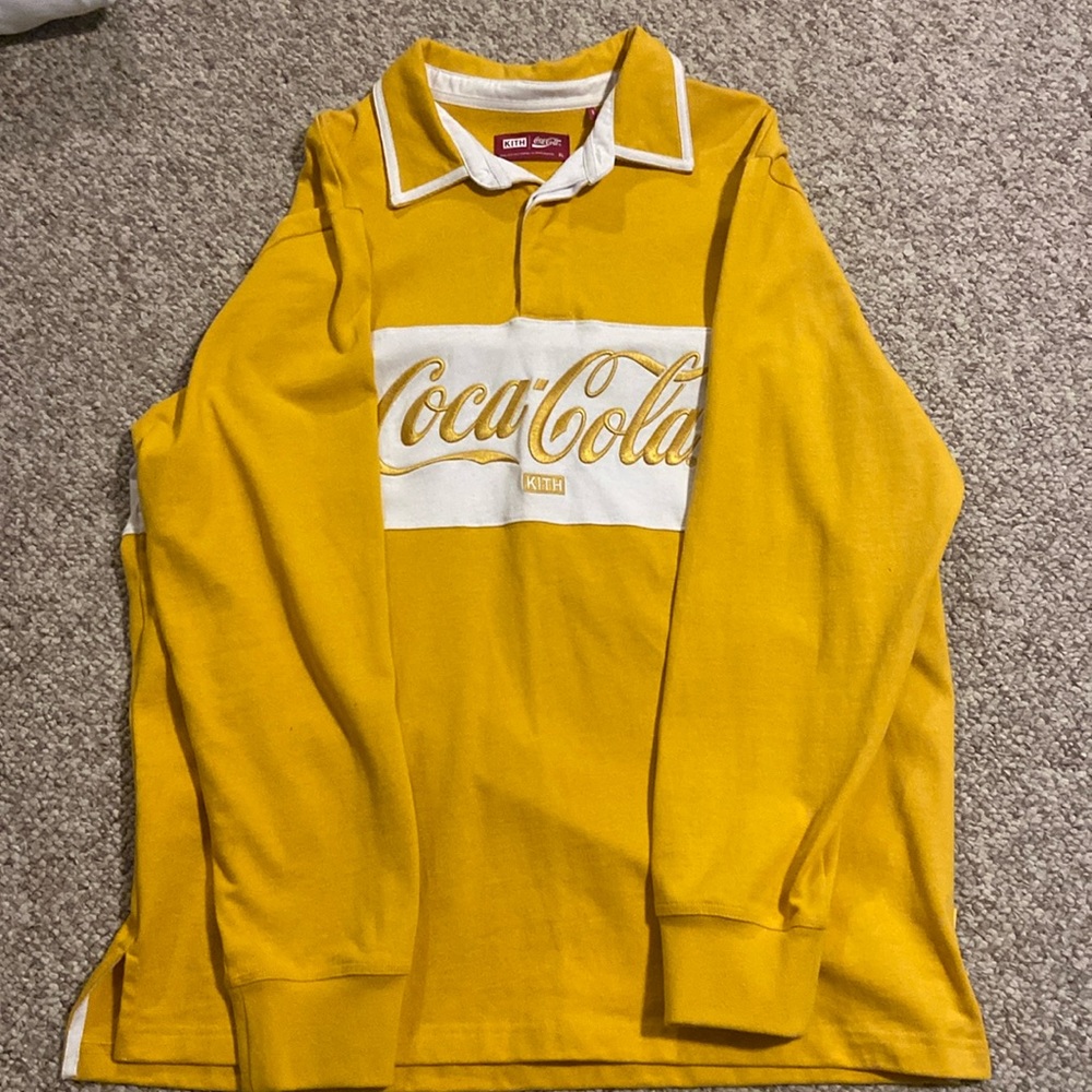 Kith x Coca-Cola Classic Rugby Yellow-Men’s XL